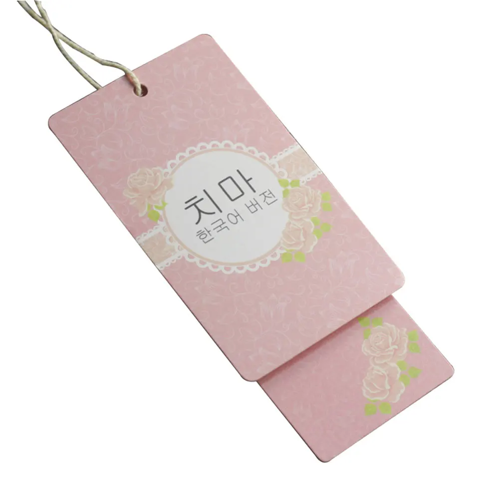 1000Pcs/Lot Custom Printed Coat Hangtag Garment Hang Tag Free Shipping Best Price List