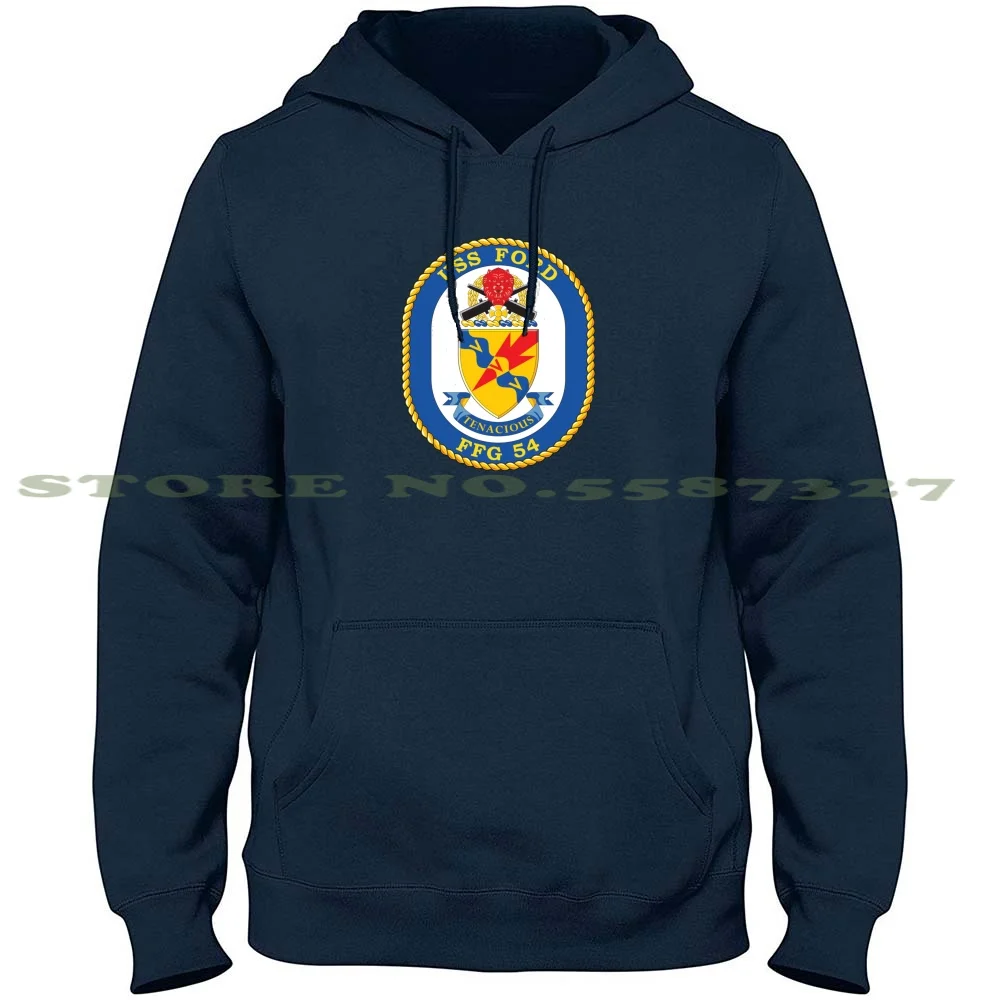 

Uss Ford Ffg-54 Streetwear Sport Hoodie Sweatshirt Uss Ffg 54 Uss Ffg 54 Veteran Patch Logo Emblem Crest