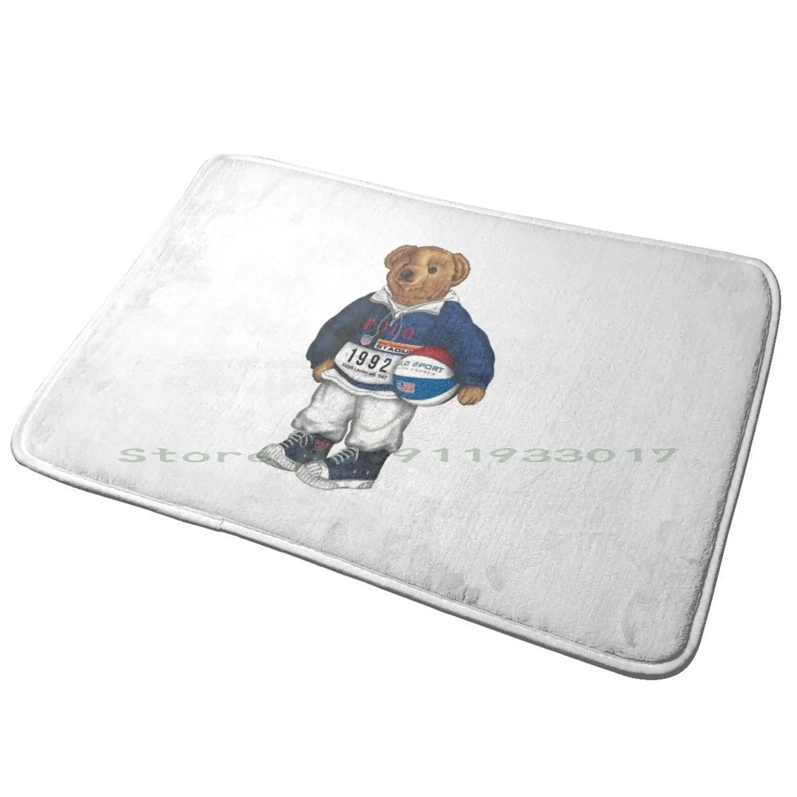 Cool Sporty Entrance Door Mat Bath Mat Rug Baron Bear Awet Cool Bear Usa Baseball Teddy Skateboard Bear Rich Bear Business Man