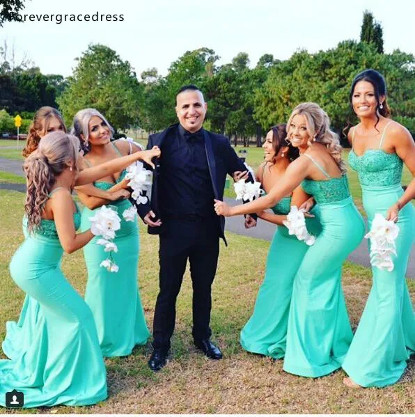 

Turquoise Colour Bridesmaid Dresses Spaghetti Straps Satin Maid of Honor Wedding Guest Gowns Custom Made Plus Size Available