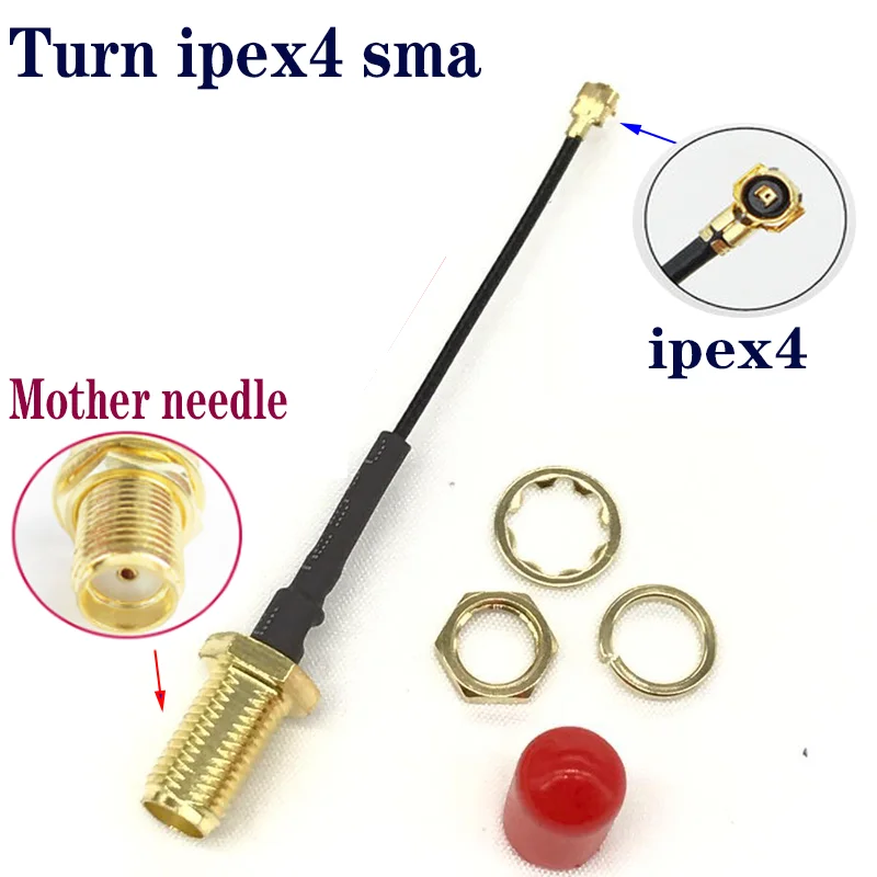 Ipex4 generation to turn sma female head sma - k extension cord antenna RF radio frequency cable router network transfer feeder