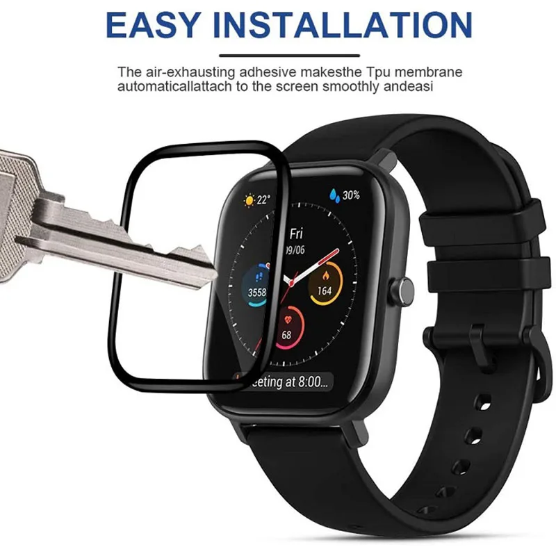 Mềm Mại Bảo Vệ Bộ Phim Bảo Vệ Cho Xiaomi Huami Amazfit GTS 2 Mini GTS2 GTR 2 Bip U POP Pro 3D Cong full Màn Hình Bảo Vệ Bộ Phim