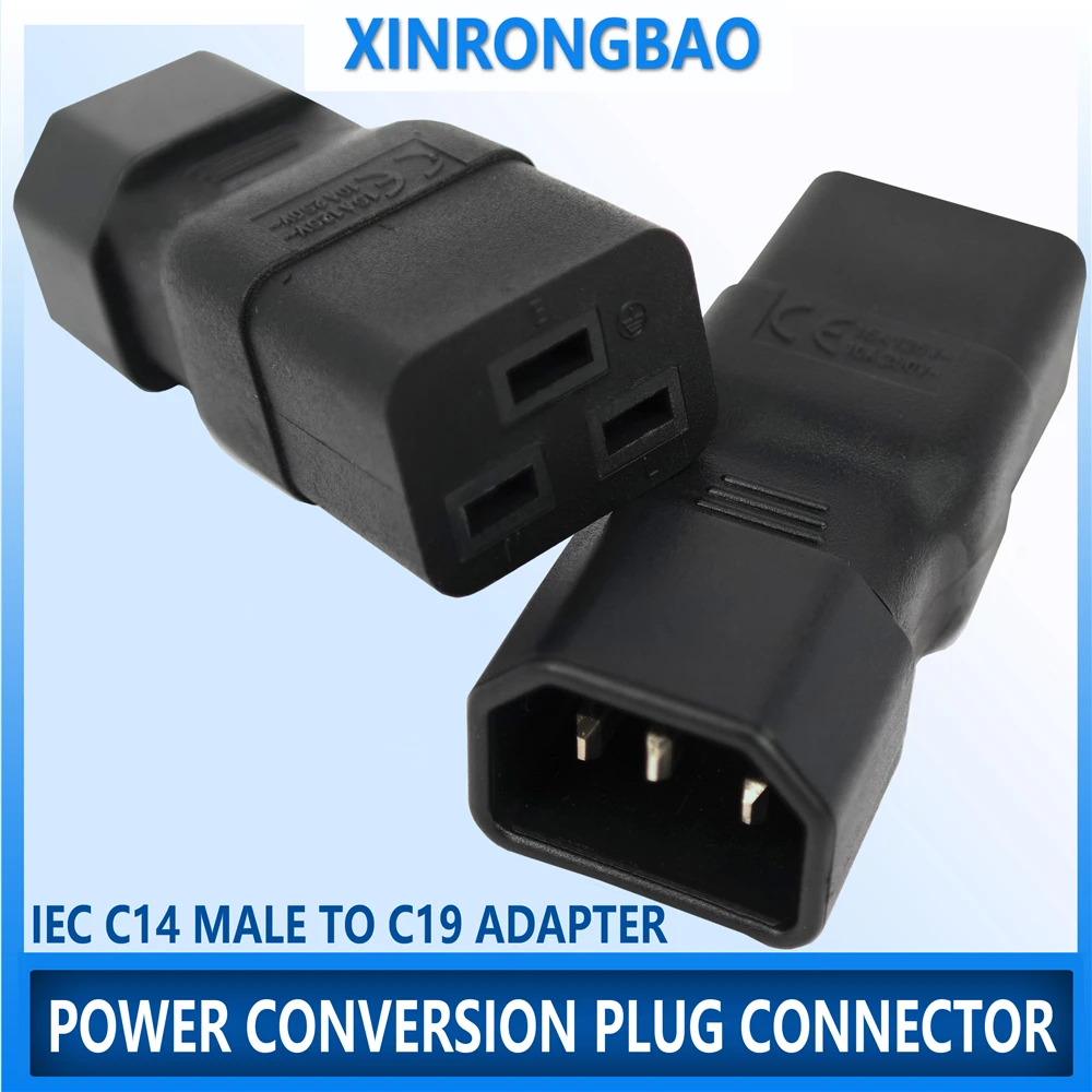 

IEC 320 C19 to C14 AC Power Adapter Plug PDU PSU APC UPS C14 male to C19 adapter, IEC C19 to C14 Computer room server power 16A