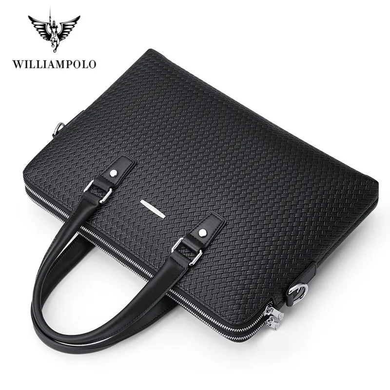 2020 Brand Business Men\'s Briefcase High Quality Totes Leather Men Laptop Handbags Messenger Bags For Male