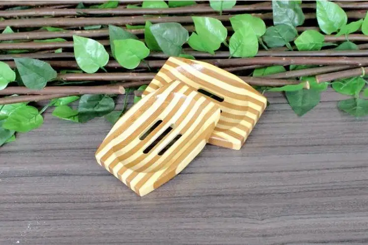 100pcs Wooden Soap Dishes Natural Wood Soap Box Bath Holder Trapezoid Soap Dish Soap Ecological Care Wholesale Wholesale