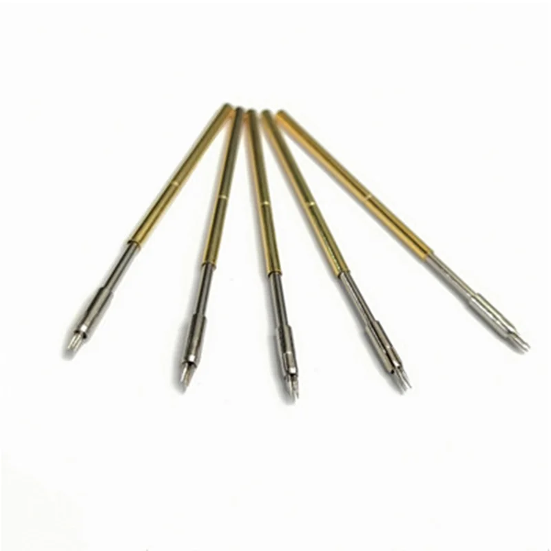 100PCS Gold Color Spring Test Probe PL75-M3 Phosphor Bronze Nickel Plated PCB Probe Diameter 1.36mm Glod T Instrument Test Tool