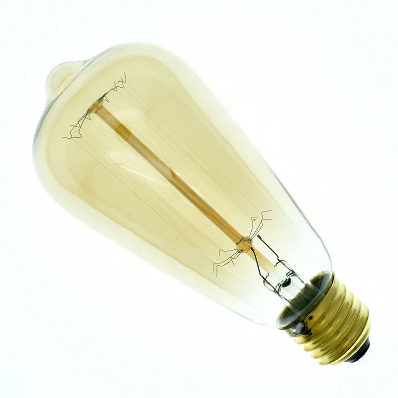 Imagem -06 - Lâmpada Incandescente de Edison Vintage Retro Filamento Quente Branco St64 220v 40w 60w E27