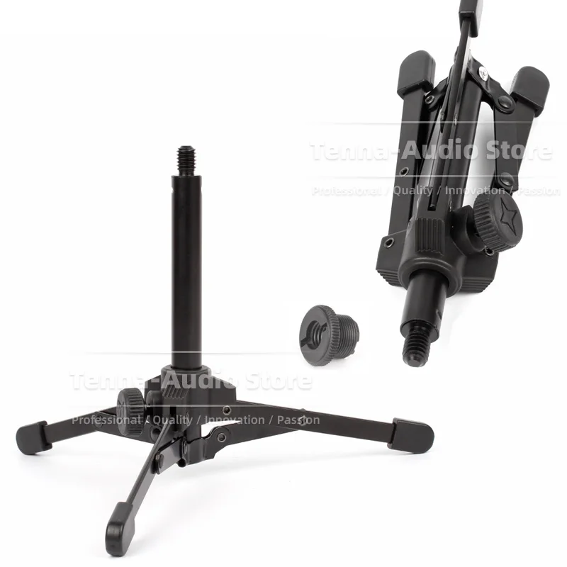 For Shure MV51 MV 51 Microphone Stand Foldable Table Mic Boom Desk Rack Holder Tabletop Mount Tripod Bracket Heavy Duty Desktop