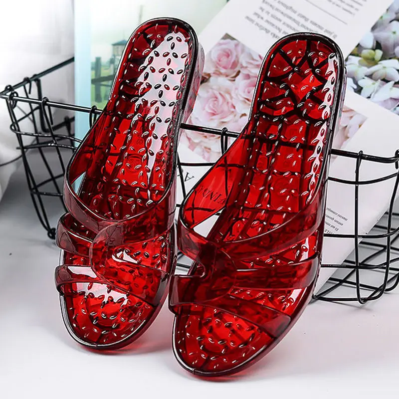 Female Shoes Jelly Sandals Women Transparent Slides Mom Summer Casual Cheap Shoes 2021 Fashion Mules Ladies Sandal