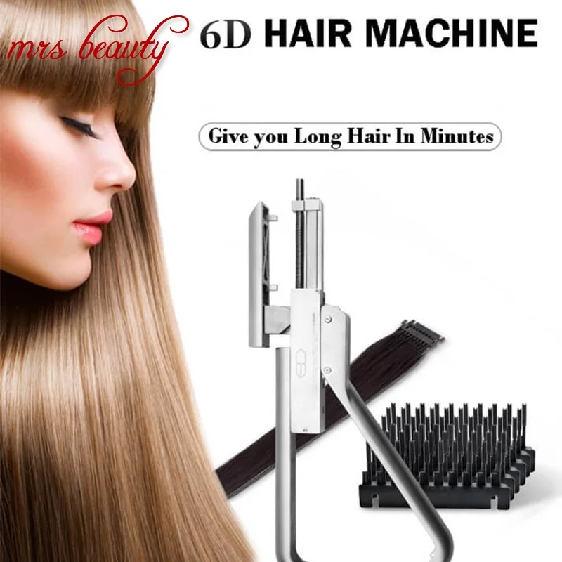 Real Original 6D-1 hair extension machine for hair salon used to apply 6D-1 hair extension connector 6D hair extension tools