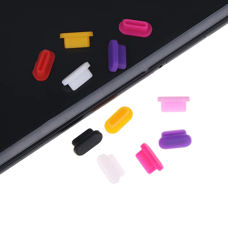 5Pcs Colorful Silicone Anti Dust Cover Stopper Dustproof Type-c Dust Plug
