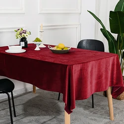 CANIRICA Decorative Tablecloth Velvet Table Cover Tea Coffee Mantel Mesa Rectangular Thick Table Cloth Wedding DiningCustomize