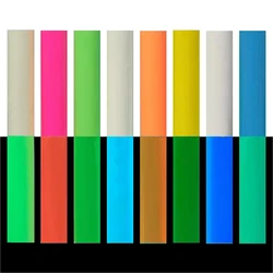 1 Sheet 25cmx20cm Luminous Heat Transfer Vinyl Glow In Dark Noctilucent Heat Press Machine Tshirt Iron On HTV