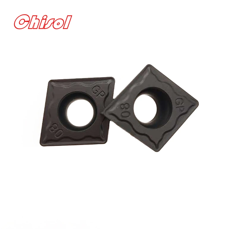 Cnc แทรกคาร์ไบด์ CCMT060204-GP CCMT060208-GP CCMT09T304-GP CCMT09T308-GP CCMT120404-GP GP1115 GP1125 การประมวลผลเหล็ก