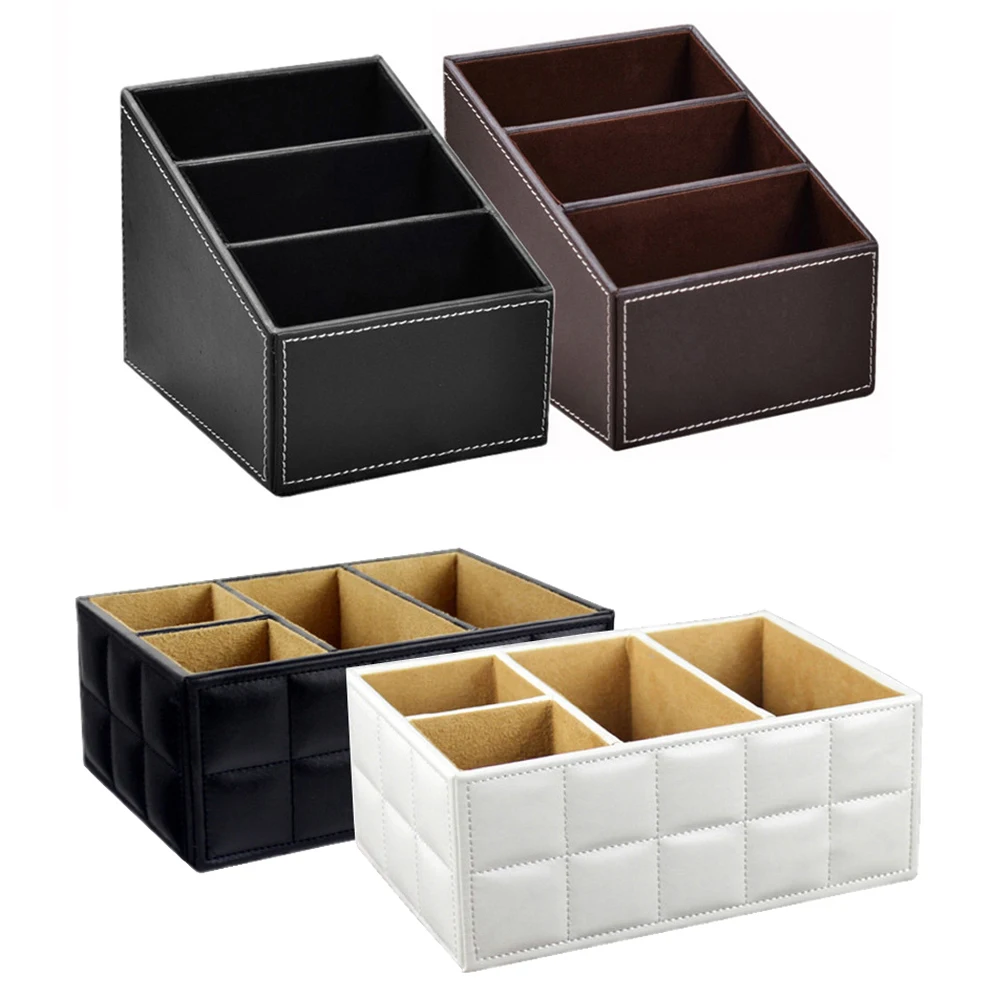 

Imitation Leather remote control storage box desktop stationery cosmetic box