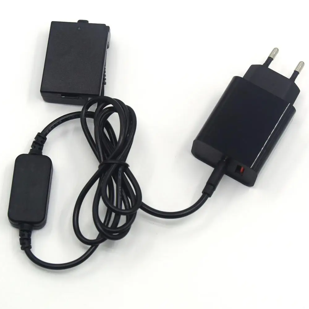 PD + Tặng Dây Cáp Sạc USB Type-C + DR-E10 LP-E10 Giả Pin Cho Máy Canon EOS 1200D 1300D 1500D x90 X80 X70 X50 T5 T6 T7