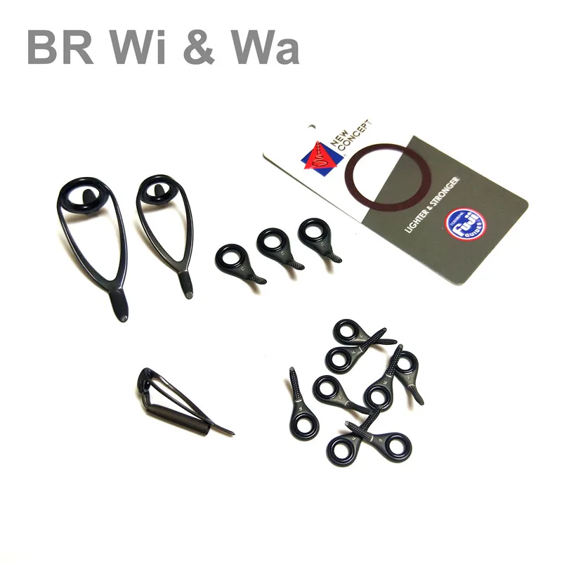 BR Wi & Wa FUJI LC LDB Guide Kit, Boat Rod for Leatherfish Fishing Rod, High Quality Guide Kit, One Set, 14Pcs