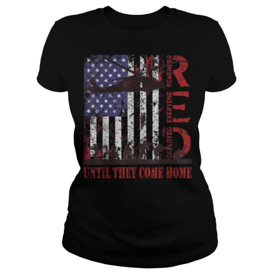 Red Friday Remember Everyone Deployed, Until They Come Home .Us Flag Military Army Women's T-Shirt