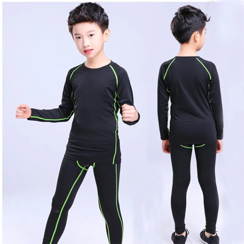 Winter Warm Thermal Underwear Set Children Boys Girls Plus Velvet Warm Thermo Underwear Masculino Long Johns Lucky Johns Fitness