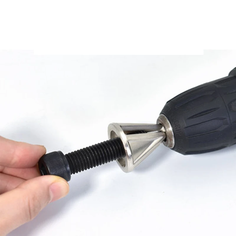 1PC Stainless Steel Deburring External Chamfer Tool Drill Bit Remove Burr Silver Tire Repair Tools