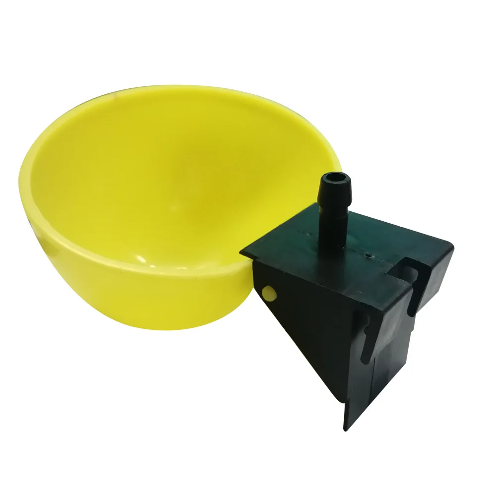 10Pcs Chicken Drinking Bowls Quail Waterer Automatic Chicken Drinker Yellow Cups For Bird Pigeon Poultry Water Drinking Fountain