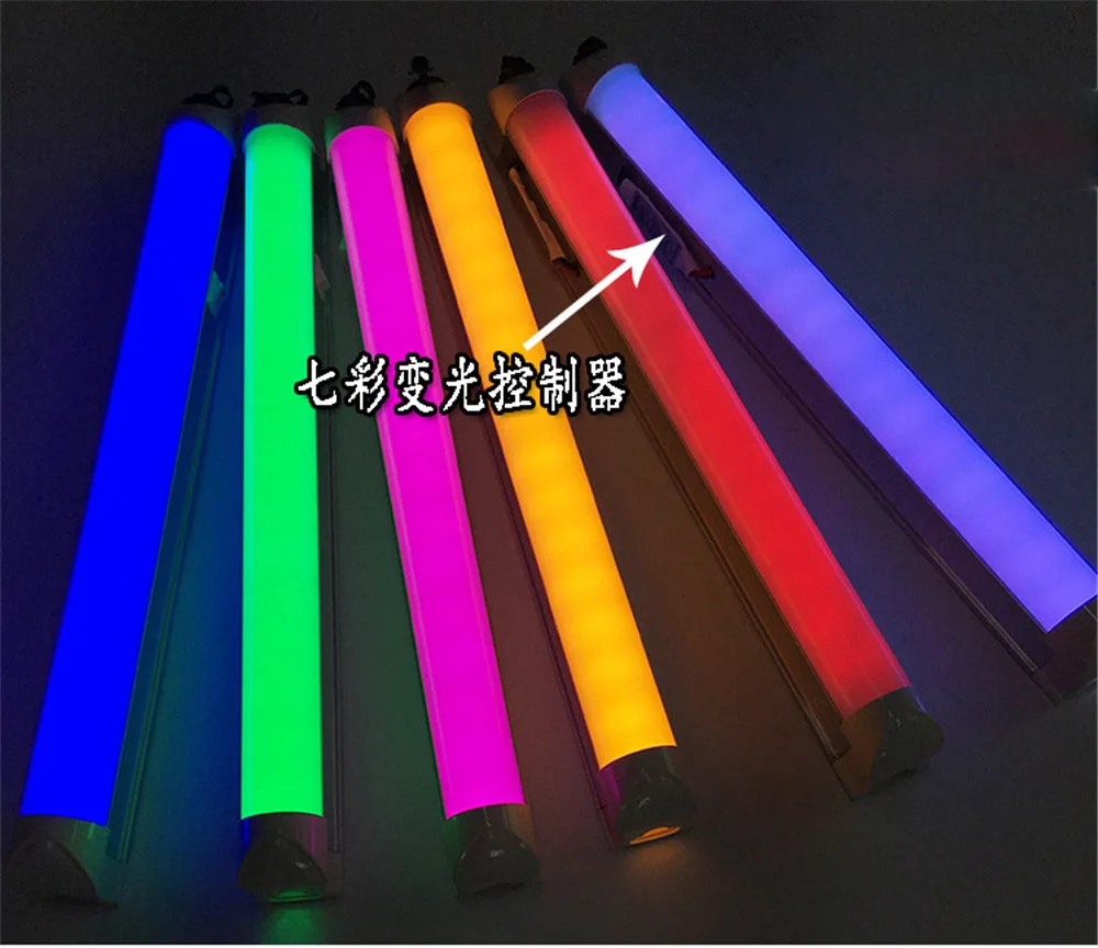 5PCS t8 rechargeable LED tube lamp DC12V handheld wireless rgb tube shooting 0.3m 0.6m 0.9m 1.2m led bar lamp