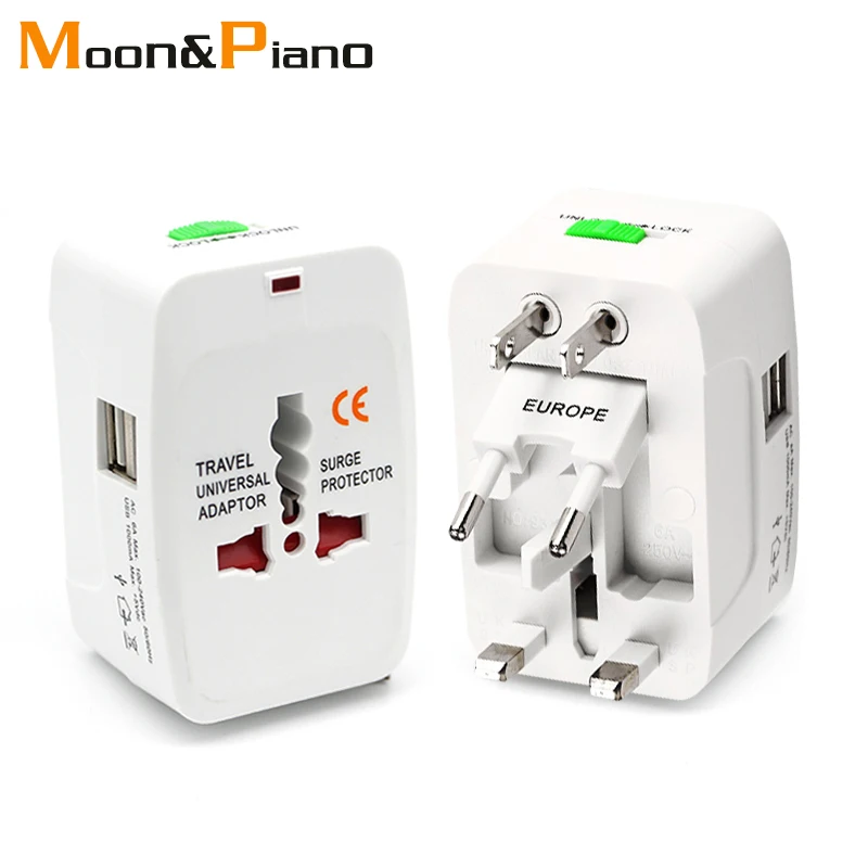 

Universal Conversion Adapter EU UK US AU Travel Electronic Converter Plug USB Power Socket Phone Laptop Charging Converters