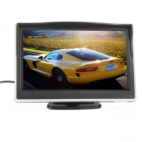 5 Inch TFT-LCD Digitale Car Rear View Monitor Lcd Display Voor Vcd/Dvd/Gps/Camera Met Front membraan