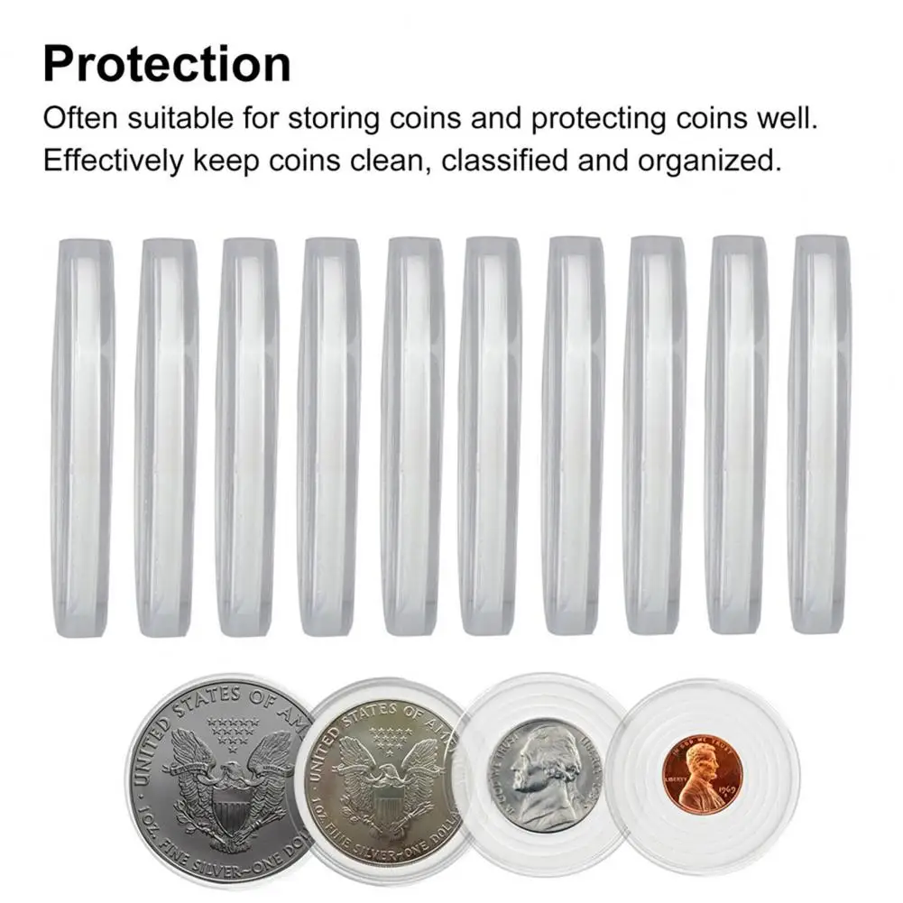 20 Sets 46Mm Coin Houder Capsule Protector Collection Clear Coin Opbergdoos Voor Awards Ceremony Portemonnees