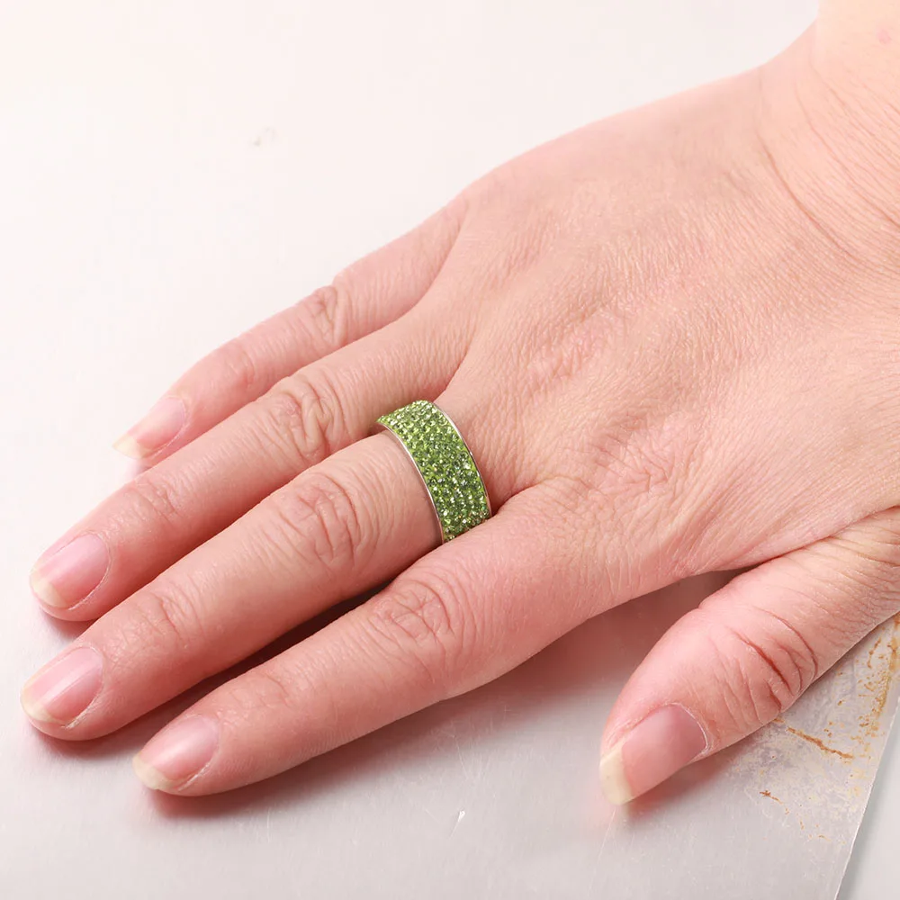 316L stainless steel Womens Wedding rings Jewelry anillos de acero inoxidable para mujer Wholesale High Quality CZ Crystal Pave