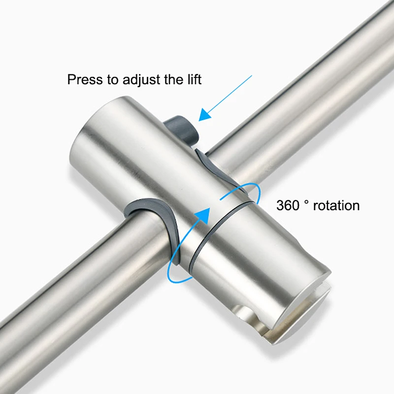 Bad Douche Sliding Bar Met Handdouche Bad Plank Rvs Bad Douche Set Geborsteld Nikkel Afgewerkt ELF981