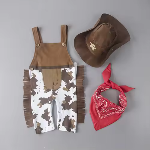 Umorden Cowboy Cow Boy Costume Rompers for Baby Boys Toddler Infant Halloween Christmas Birthday Party Cosplay Fancy Dress - Image 2