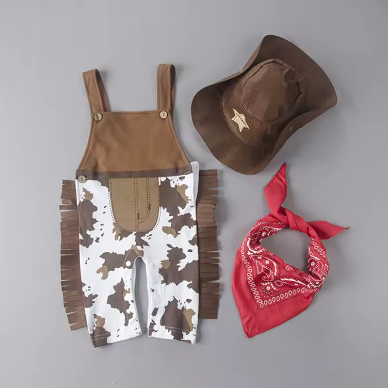 Umorden Cowboy Cow Boy Costume Rompers for Baby Boys Toddler Infant Halloween Christmas Birthday Party Cosplay Fancy Dress - Image 2
