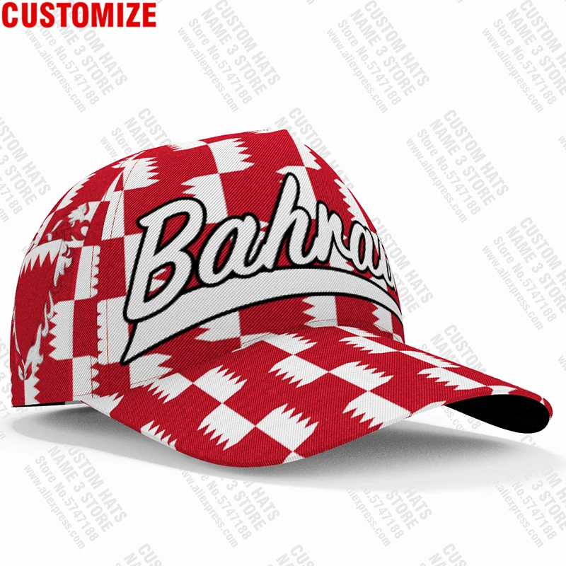 Bahrain Baseball Cap Free 3d Custom Made Name Number Team Logo Bhr Hat Bh Country Travel Arabic Nation Bahreyn Flag DIY Headgear
