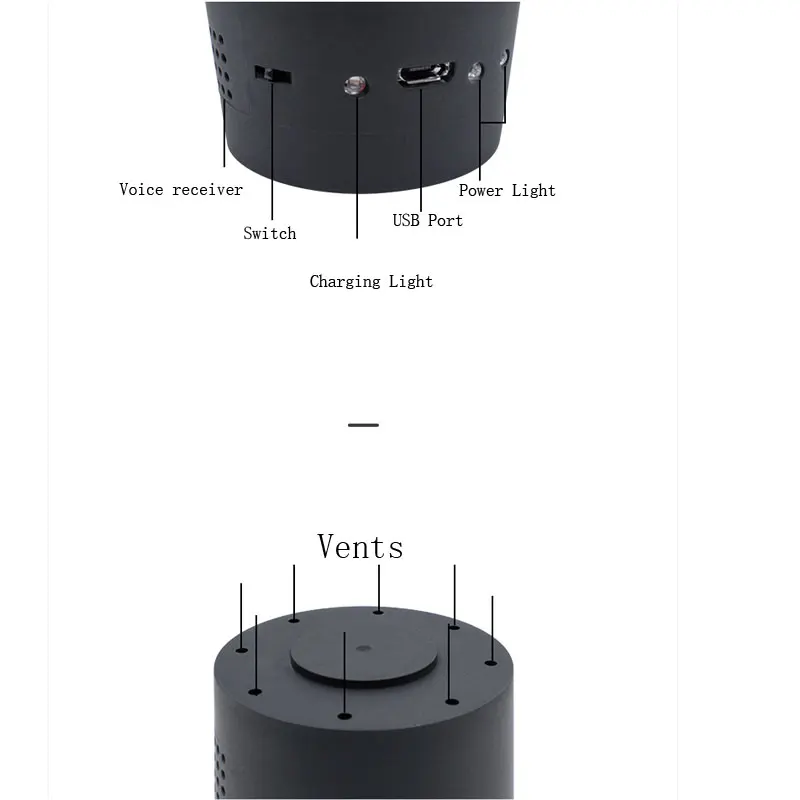 Mini Bola de discoteca para coche, luz RGB para DJ, recargable por USB, portátil, activada por voz, giratoria, luces de fiesta, lámpara mágica,