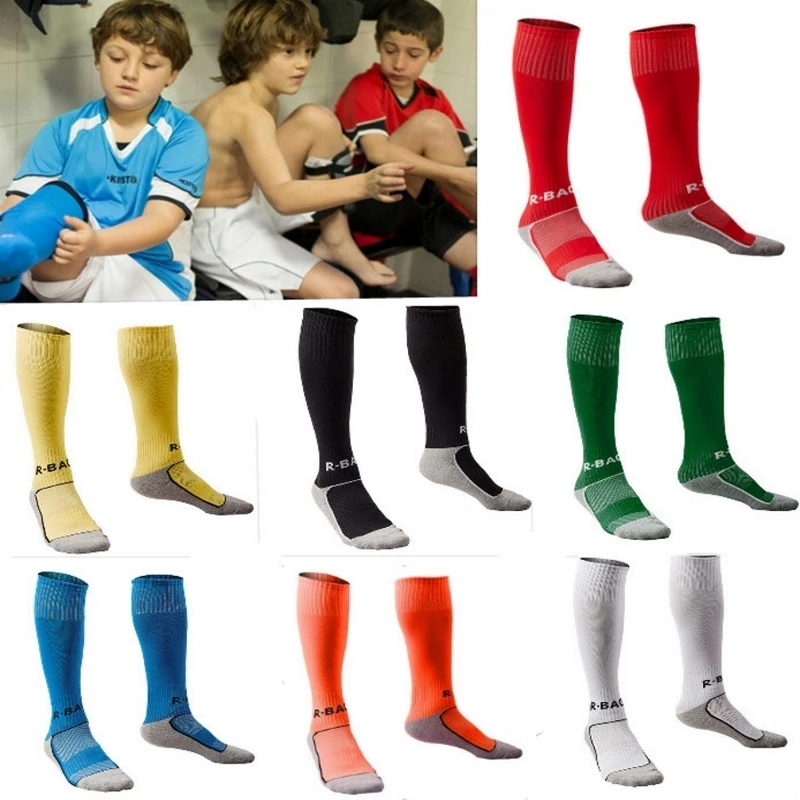 10 colors kids boy Sport Baseball Football Soccer Plain Long Socks Over Knee High Sock Hockey Boys Soccer Sock