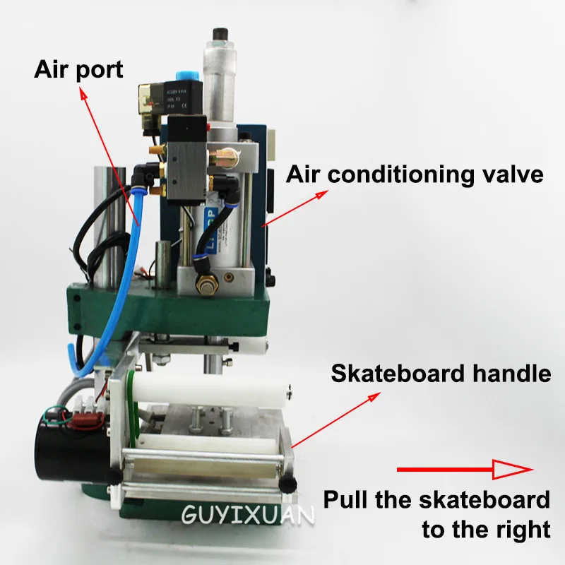 Pneumatic Hot Stamping Machine Sliding Table Leather Bronzing Press Machine LOGO Business Card Presser Wood Branding Machine