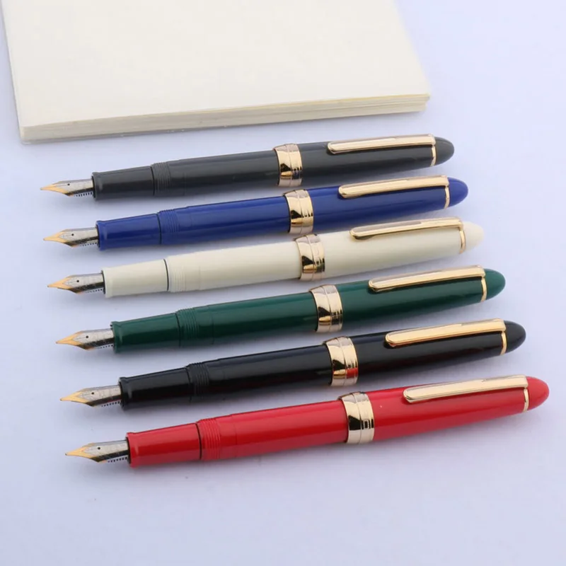 JINHAO NEW 992 color blue plastic Rotating lid Silver student fountain Pen