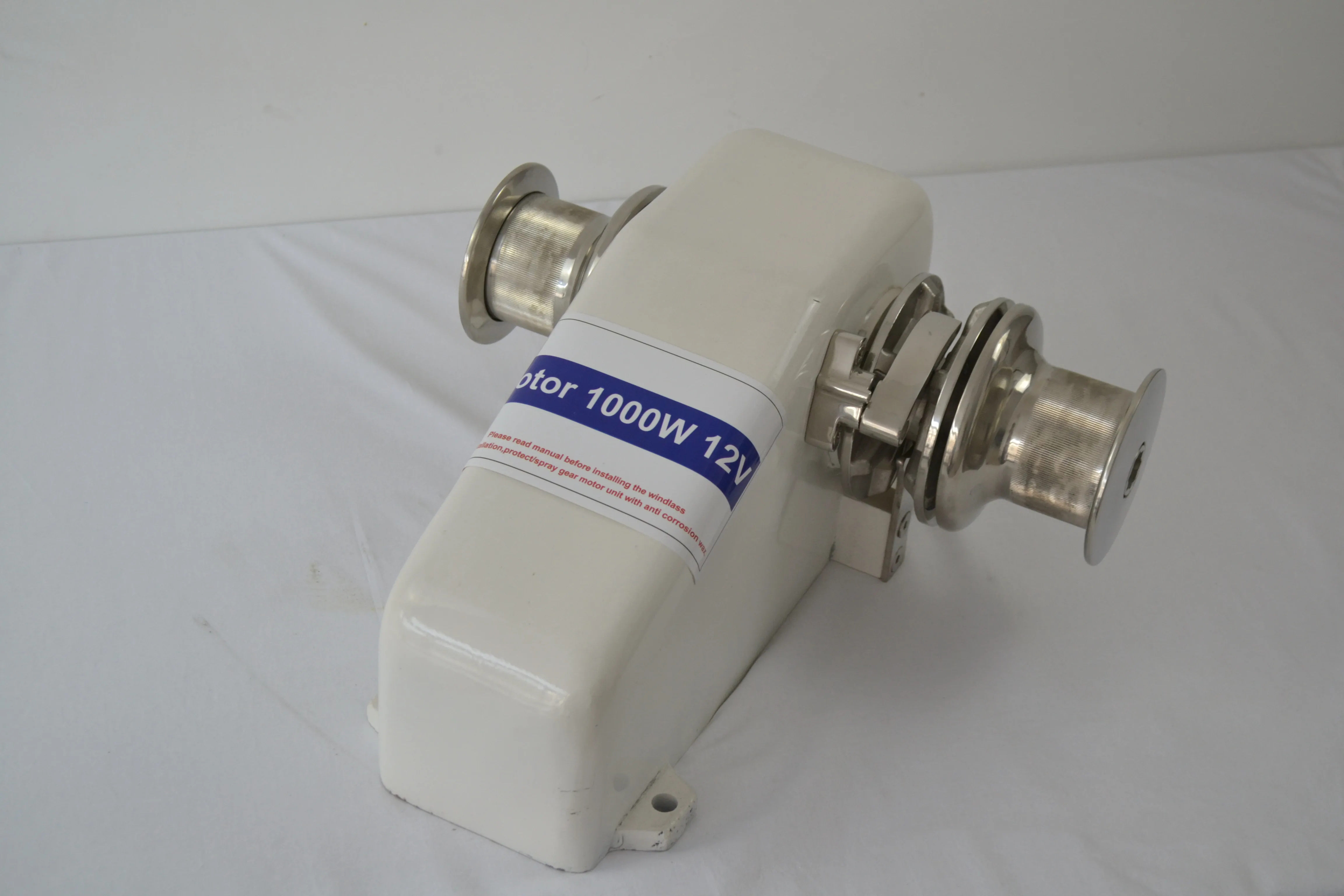 12V 24V 1000W Horizontal Anchor Winch Windlass With Twin Capstan For Boat 33ft to 49ft A1012