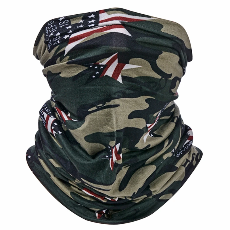 Outdoor Balaclava Bandana UV Protection Biker Cover Scarf Seamless Magic Headband Camouflage Neck Gaiter Face Cover Headwear