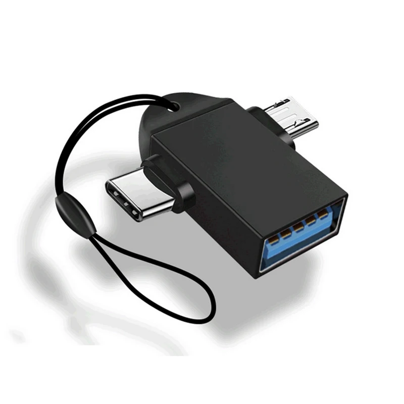 Adaptador OTG 2 en 1 para Android tipo C, Cable Otg tipo C para Xiaomi, tableta, unidad de disco duro, disco Flash, convertidores de ratón USB