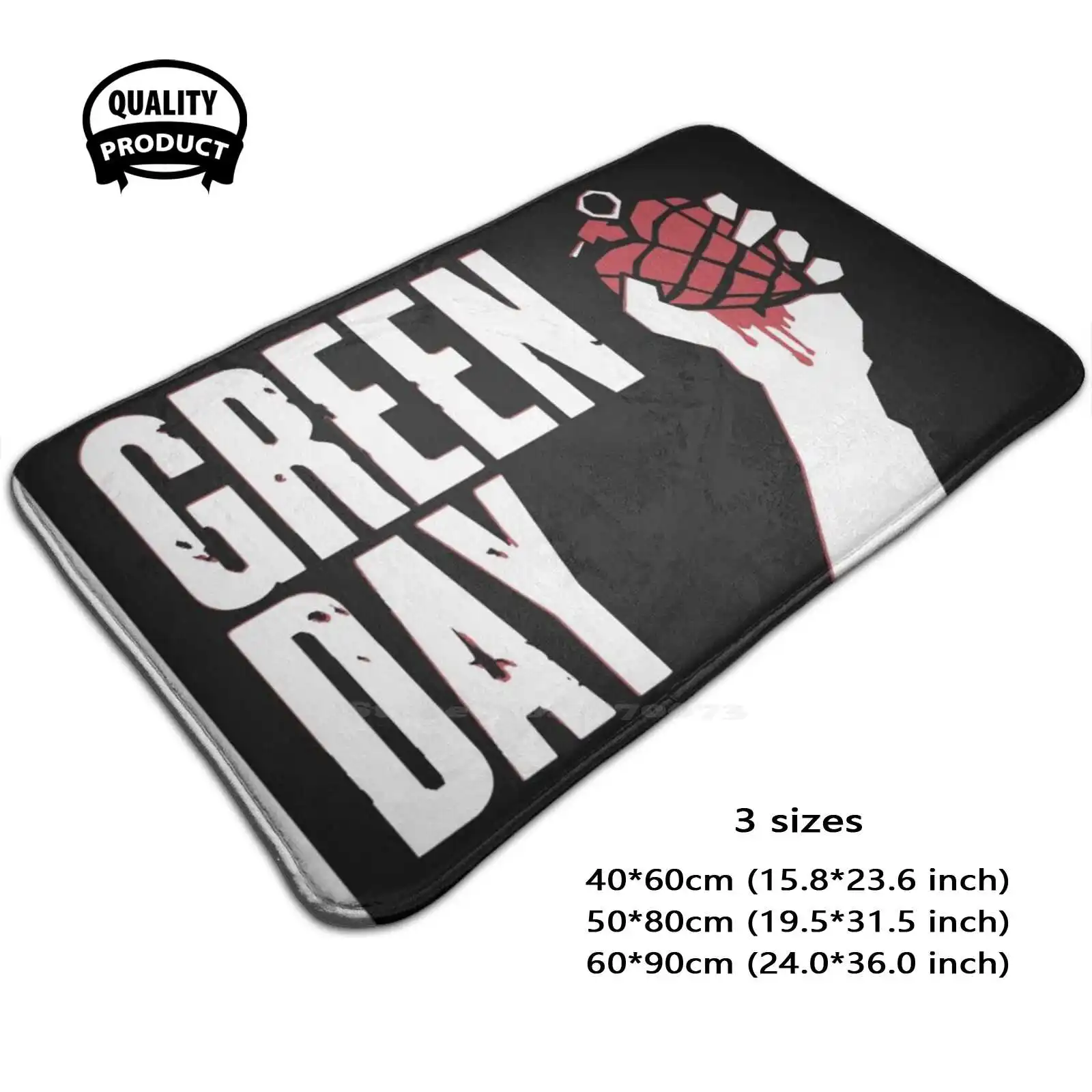 Grenn Ijo Day Soft Cushion Home Carpet Door Mat Car Rug Green Day Music Band