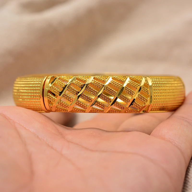 Wando Dubai Turkey Gold Color Wedding Bangles for Women Bride Can OPen Bracelets Ethiopian/france/African/Dubai Jewelry gifts image 5