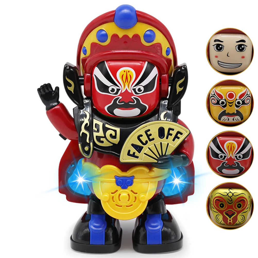 

Doll Toy Electric Face-Changing Robot Chinese Style Face Change Doll Sichuan Opera Changing Face Robot Decoration For Kid HC0187