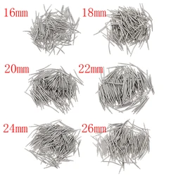 200pcs Silver Curved Spring Bar Pins Link for Watch Band 16-26mm