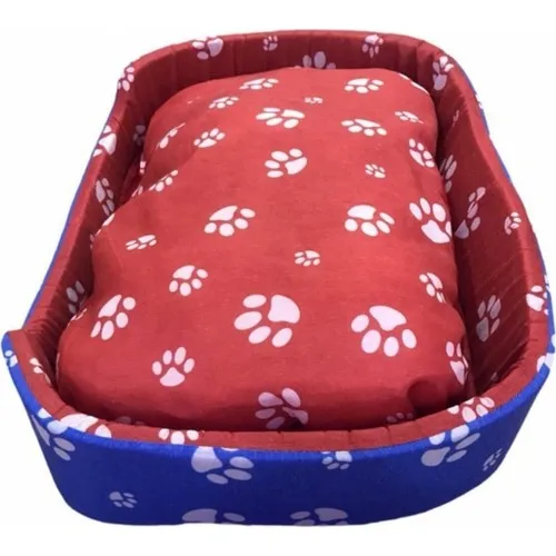 Ksburda Pet Cat Dog Fiber Detachable Pillow Bedding Red Pattern