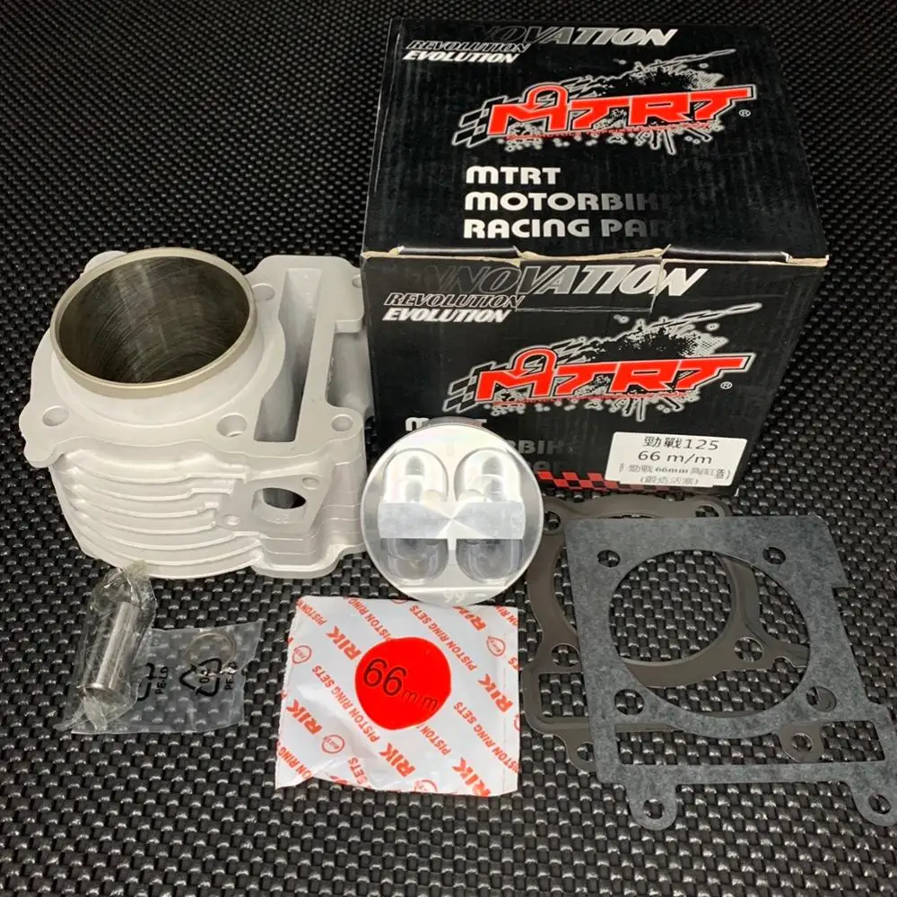 

BWS125 Cylinder Kit 66mm CYGNUS125 ZUMA125 GTR125 MIO115 RS100 Nicasil Set With Forged Piston Racing Tuning Bws Cygnus Zuma 125