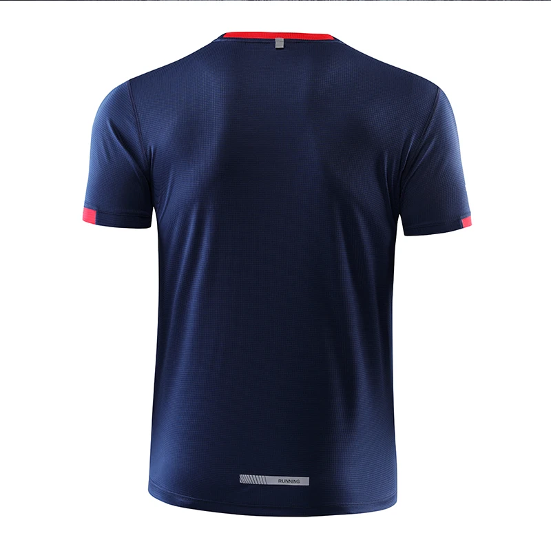 T-shirt de sport à séchage rapide pour hommes, T-shirt de course avec logo personnalisé, chemise de fitness pour entraîneur