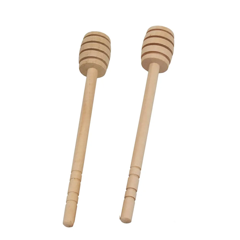 High Quality Honey Stir Bar Mixing Handle Jar Spoon Practical 50 Pc Wood Dipper Honey Long Stick Supplies Honey KitchenTools