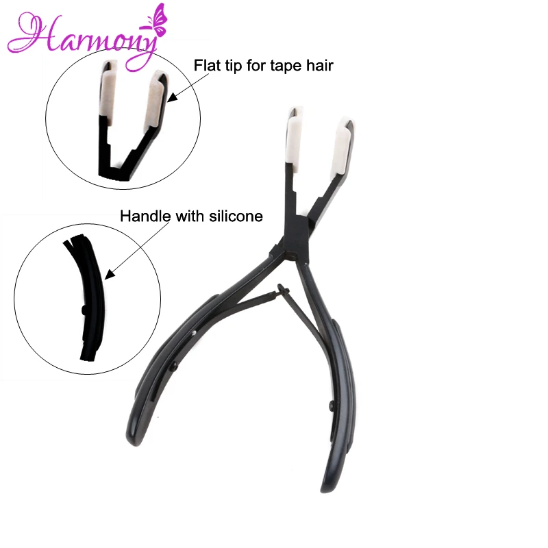 1pcs Pro Range Tape Hair Pliers 4.5cm Black Color Hair Extension Tools Ergonomic Design For Tape Hair